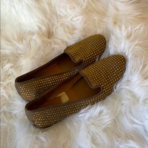 Studded brown flats